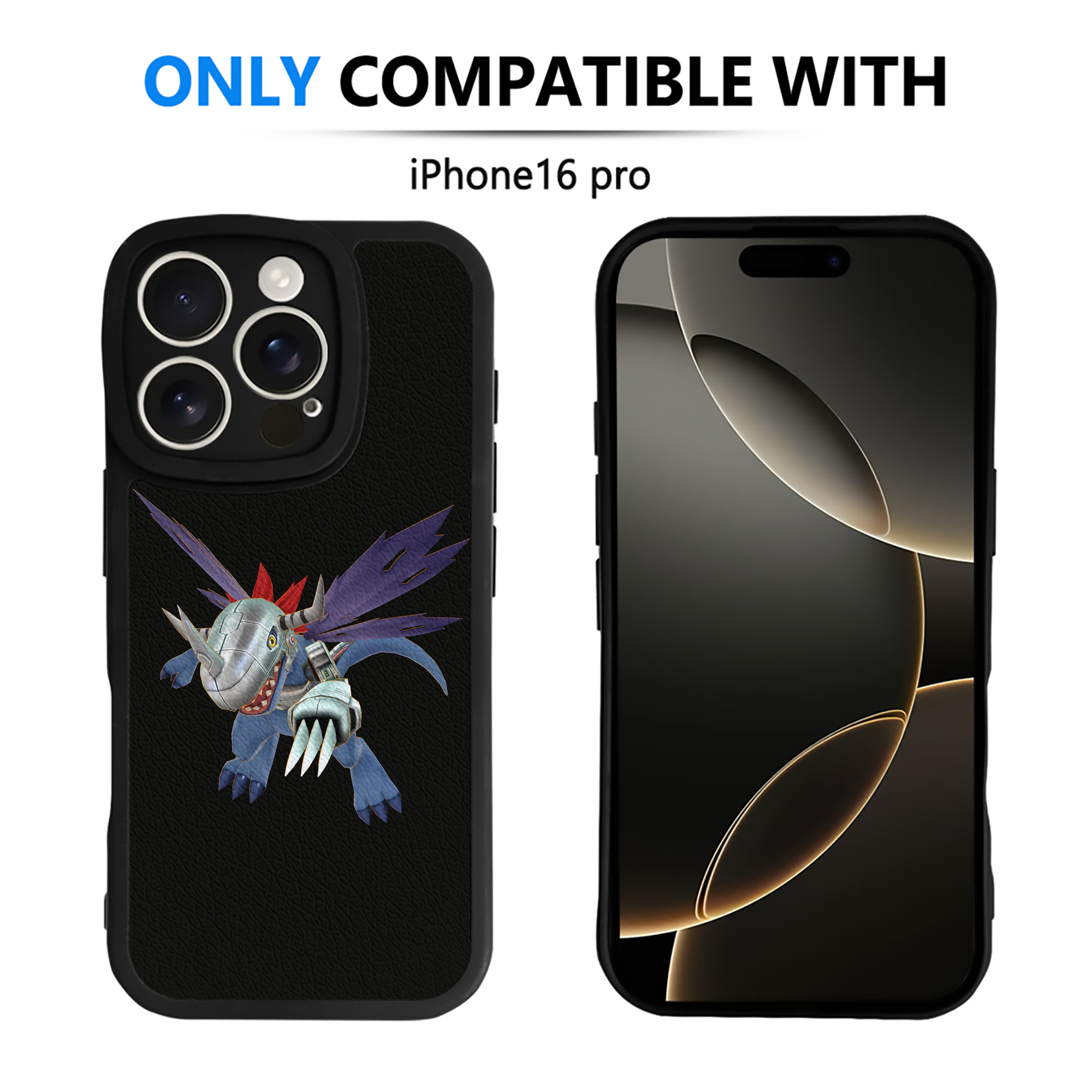 （画像用） Digimon デジタルモンスター/デジモン 【iPhone 16シリーズ対応】シリコンスマホケース（レザー調） 材質：シリコン